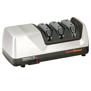 3-Stage Brushed Metal Diamond Hone Edge Select Electric Knife Sharpener