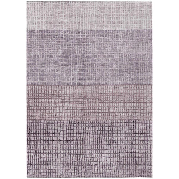 Chantille Machine Washable Indoor/Outdoor Abstract ACN1831 Purple 8 ft. x 10 ft. Accent Rug