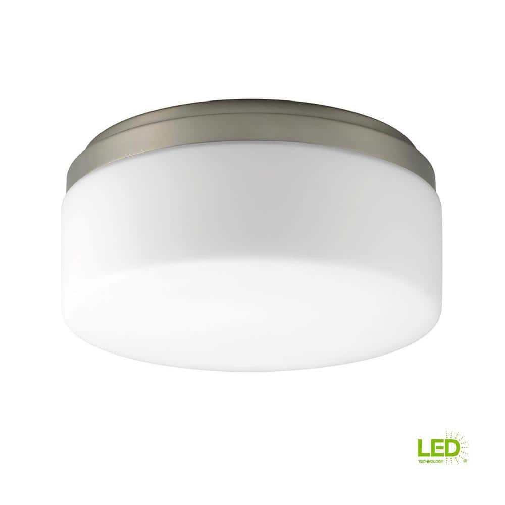 Maier 9" Brushed Nickel LED Flush Mount with Glass Shade