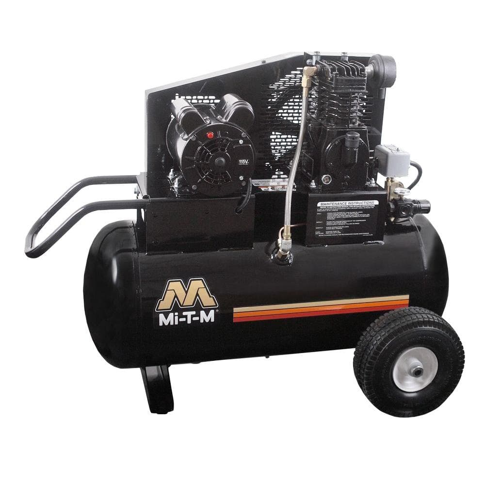 Mi-T-M 20 Gal. 6.5 CFM at 100 PSI 120-Volt 1.5 HP Electric Motor ...