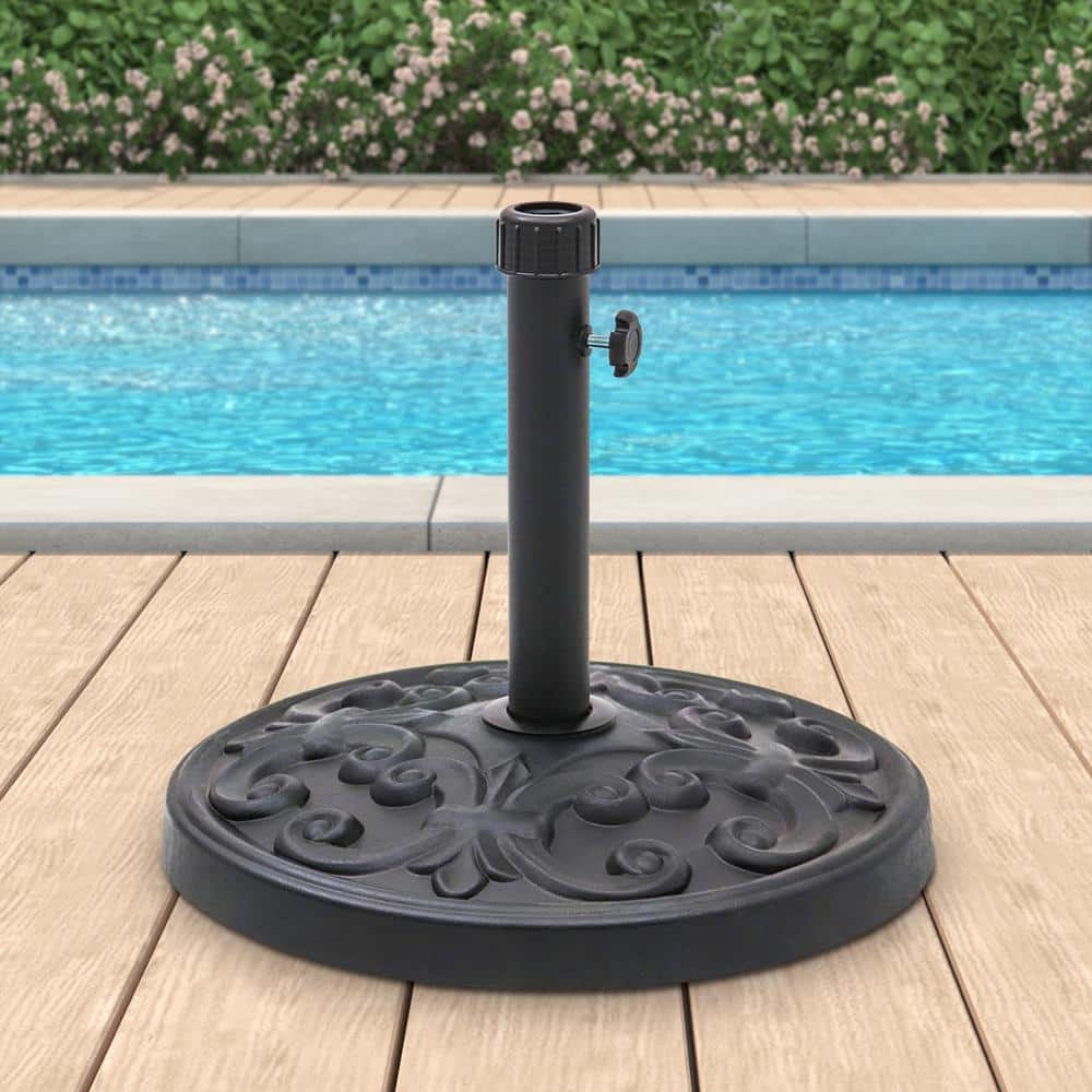 Maypex 27 lbs. HeavyDuty Resin Patio Umbrella Base in Black 300640V1
