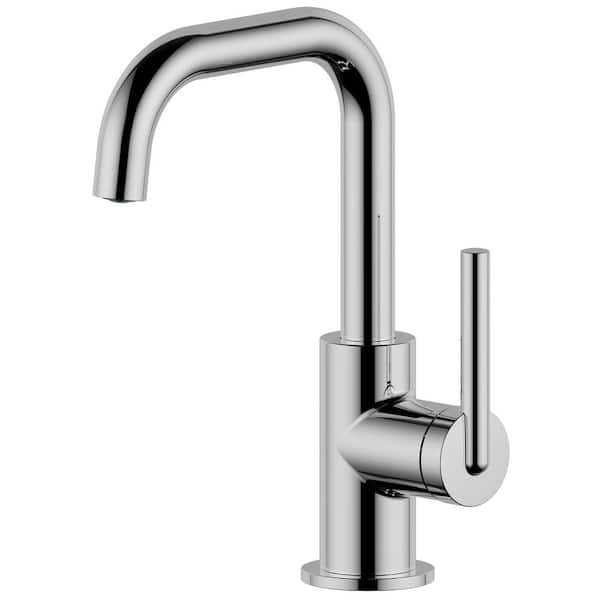 Fontaine by Italia Concorde Single Handle Single-Hole Bathroom Faucet with Drain in Chrome