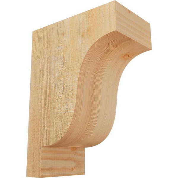 Ekena Millwork 6 in. x 10 in. x 14 in. Douglas Fir Newport Rough Sawn Corbel