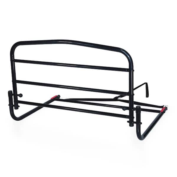 30 in. Safety Bed Rail with Swing-down Assist Handle in Black