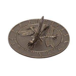 Weathered Bronze Dragonfly Sundial