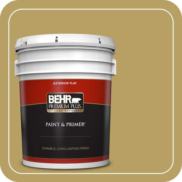 BEHR PREMIUM PLUS 5 gal. #PPU6-19 Chameleon Flat Exterior Paint & Primer