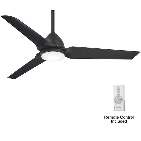 Java 54 in. Integrated LED Indoor/Outdoor Coal Ceiling Fan with Light and Remote Control