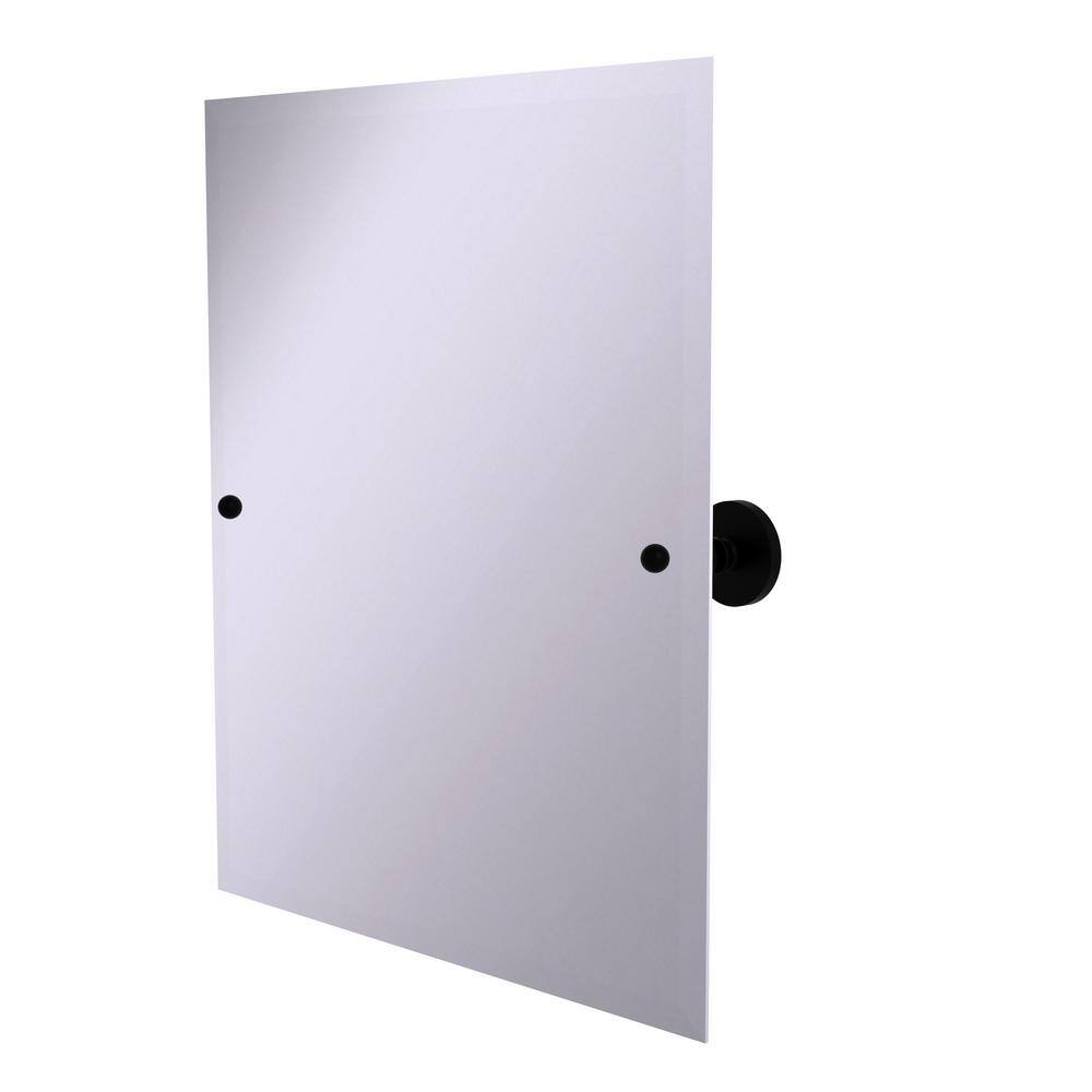 Prestige Skyline Collection Frameless Rectangular Tilt Mirror with Beveled Edge in Matte Black price history on PriceWatchPro