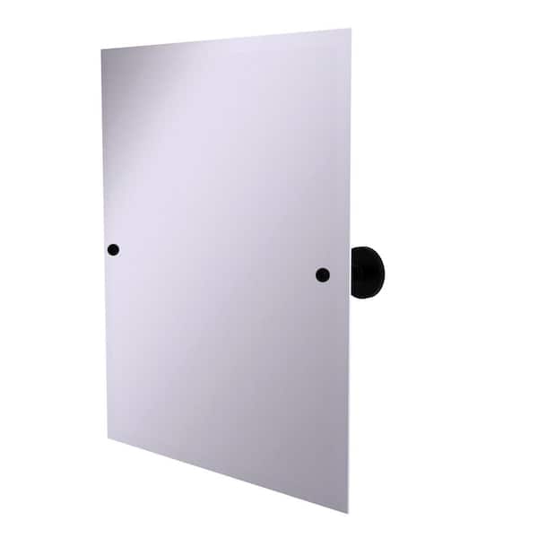 Allied Brass Prestige Skyline Collection Frameless Rectangular Tilt Mirror with Beveled Edge in Matte Black