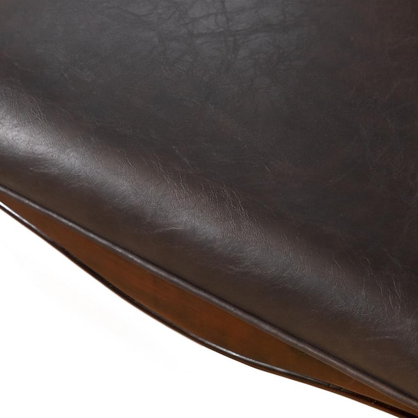 Divino Grand Cherry Leatherette Upholstered Dining Chair with Arms Set of 2