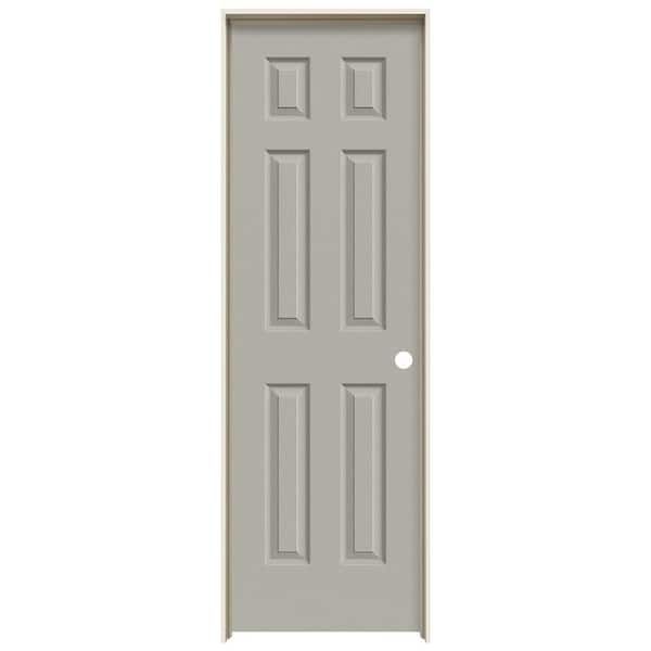 JELD-WEN 24 in. x 80 in. Colonist Vanilla Painted Left-Hand Textured Molded Composite Single Prehung Interior Door