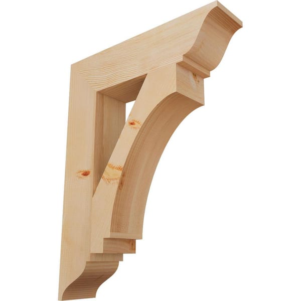 Ekena Millwork 5.5 in. x 34 in. x 26 in. Douglas Fir Imperial Traditional Smooth Bracket