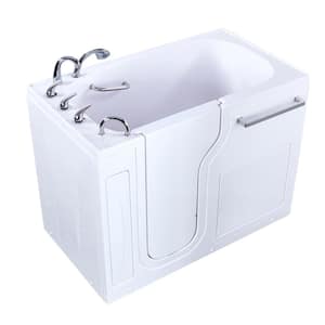 Aqua 52 in. Acrylic Walk-In Soaking Bathtub in White with Left Door, Fast Fill 3/4 in. Faucet, 2 in. Left Drain
