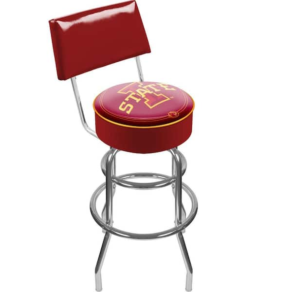 Trademark Iowa State University 30 in. Chrome Padded Swivel Bar Stool