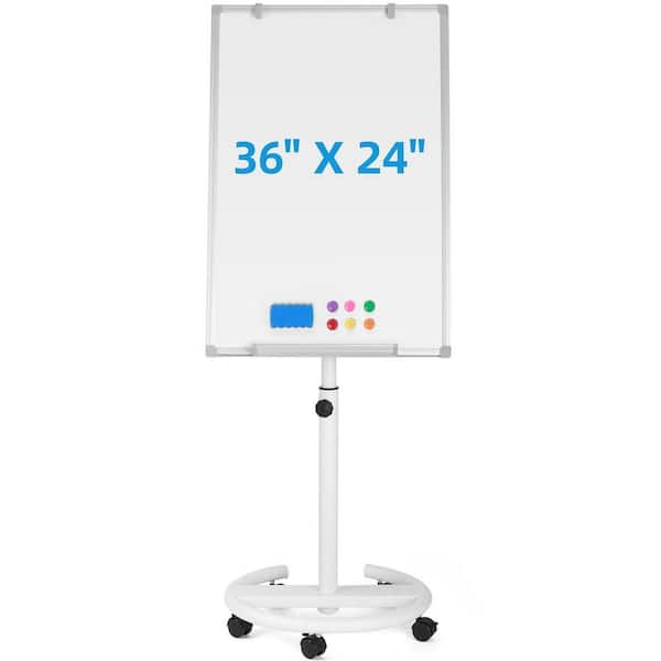 1-Pack Mobile Magnetic Dry Erase Board Portable Flip Chart Easel