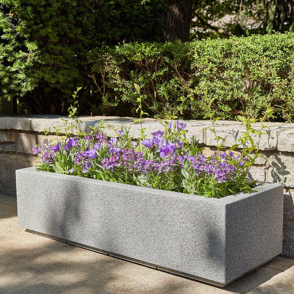 Sandstone Granite Extra Large Rectangular Polymer Planter