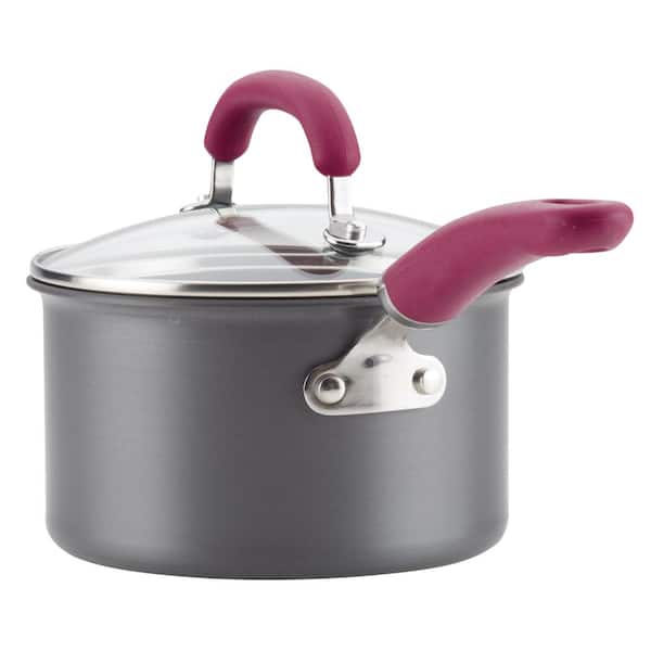 Rachael Ray Create Delicious Nonstick Hard-Anodized 11-Piece Cookware Set/BURGUNDY