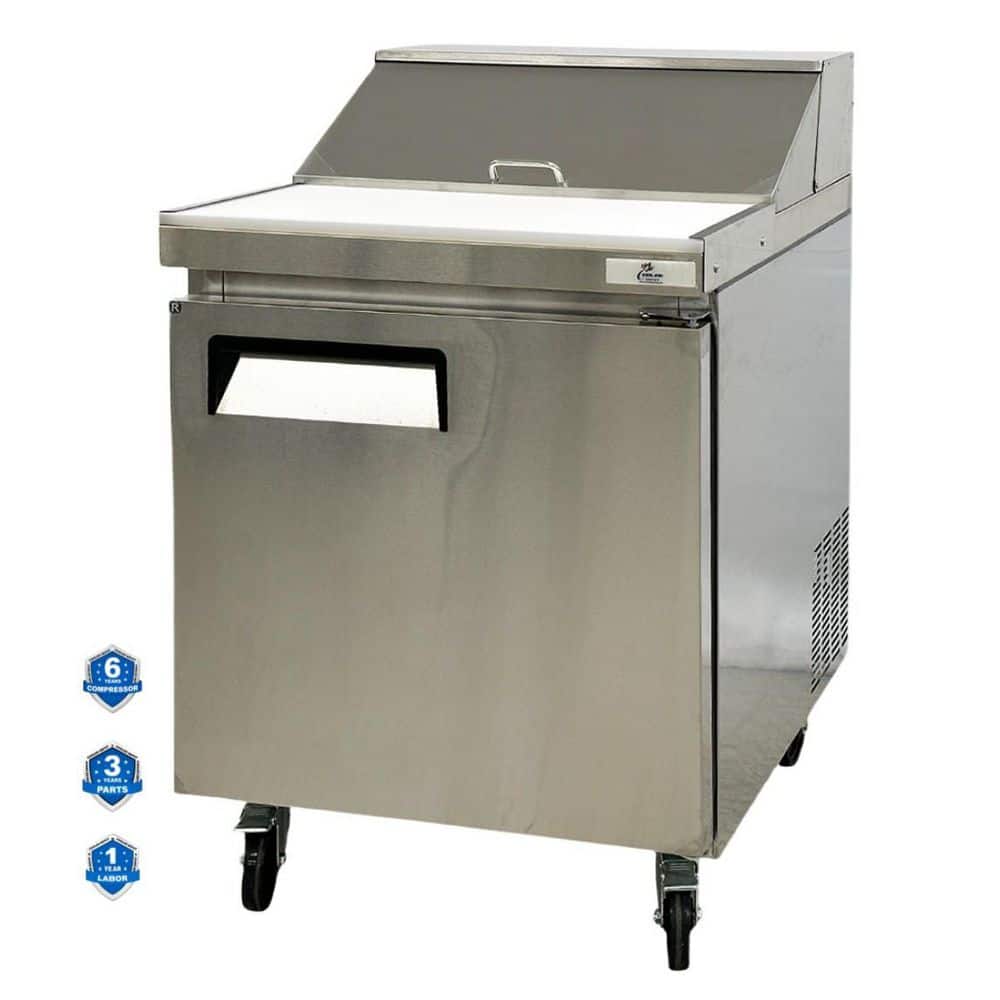 Mega 28 in. 5.7 cu. ft. Commercial Food Prep Table Refrigerator in Stainless Steel