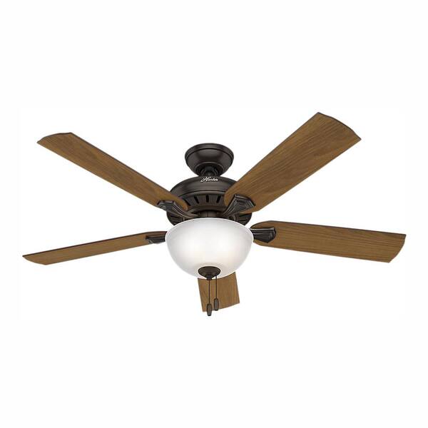 Hunter Teak Park 52 in. Indoor Premier Bronze Ceiling Fan with Light Kit