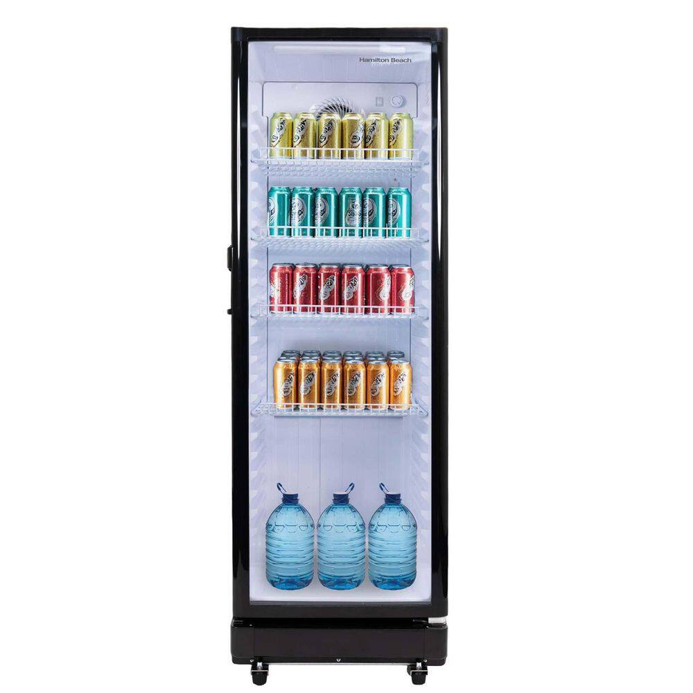 8.5 cu. ft. Commercial Refrigerator with Glass Door in Black