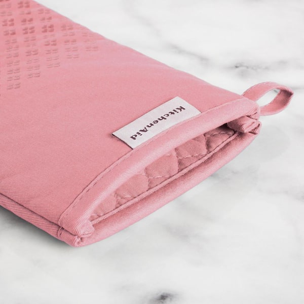 KitchenAid Asteroid Silicone Grip Rose Pink Oven Mitt Set (2-Pack