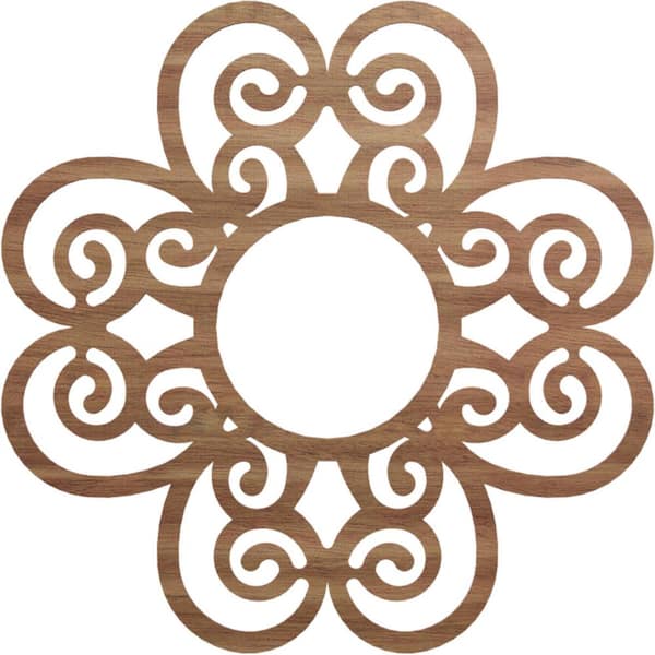 Ekena Millwork 40 in. x 13.625 in. x 0.375 in. Wood Medallion