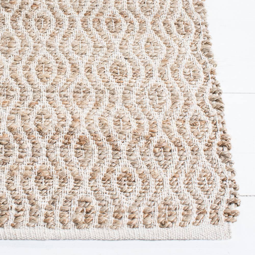 Natural Hand-Knotted Cotton Rectangular Area Rug 4' x 6'