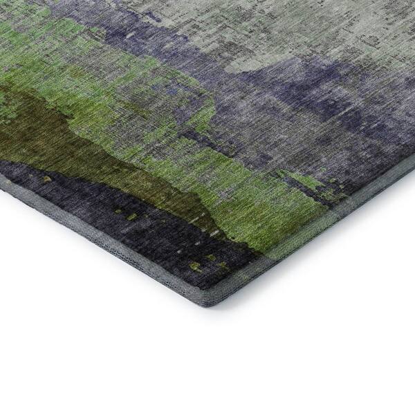 Mayfield Premium Machine Washable Abstract AMF2041 Plum 10 ft. x 14 ft. Area Rug