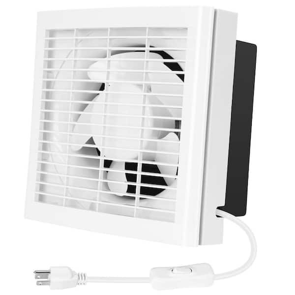 258CFM White Electric Window or Wall Mount Shutter Exhaust Ventilation Fan for Greenhouse Attic Garage