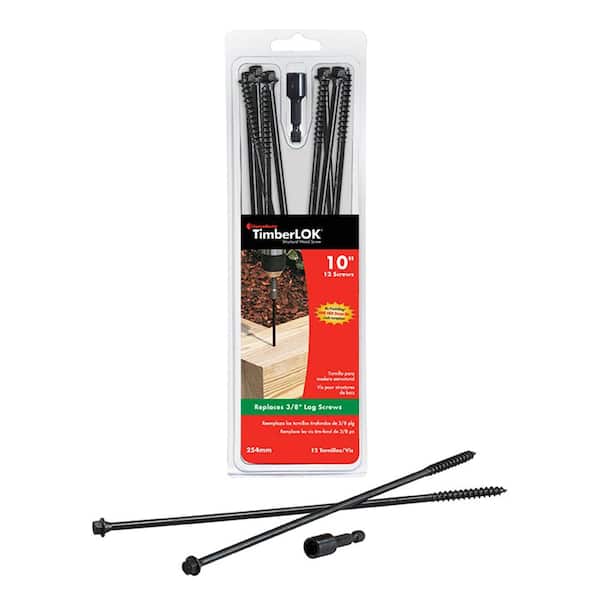 FastenMaster TimberLOK 10 in. Structural Wood Screw (12 Pack)