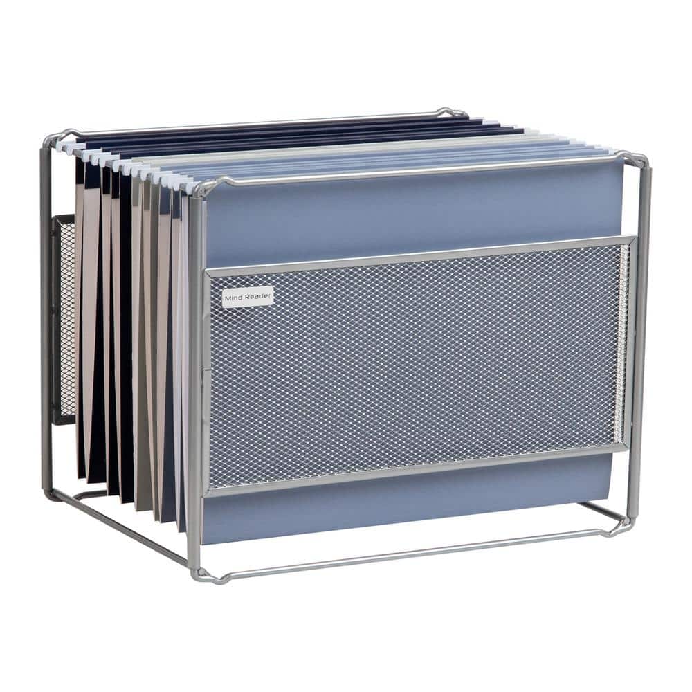 UPC 887530006586 product image for 13 in. L x 9.75 in. W x 10.25 in. H Metal Hanging File Folder Organizer, Desktop | upcitemdb.com