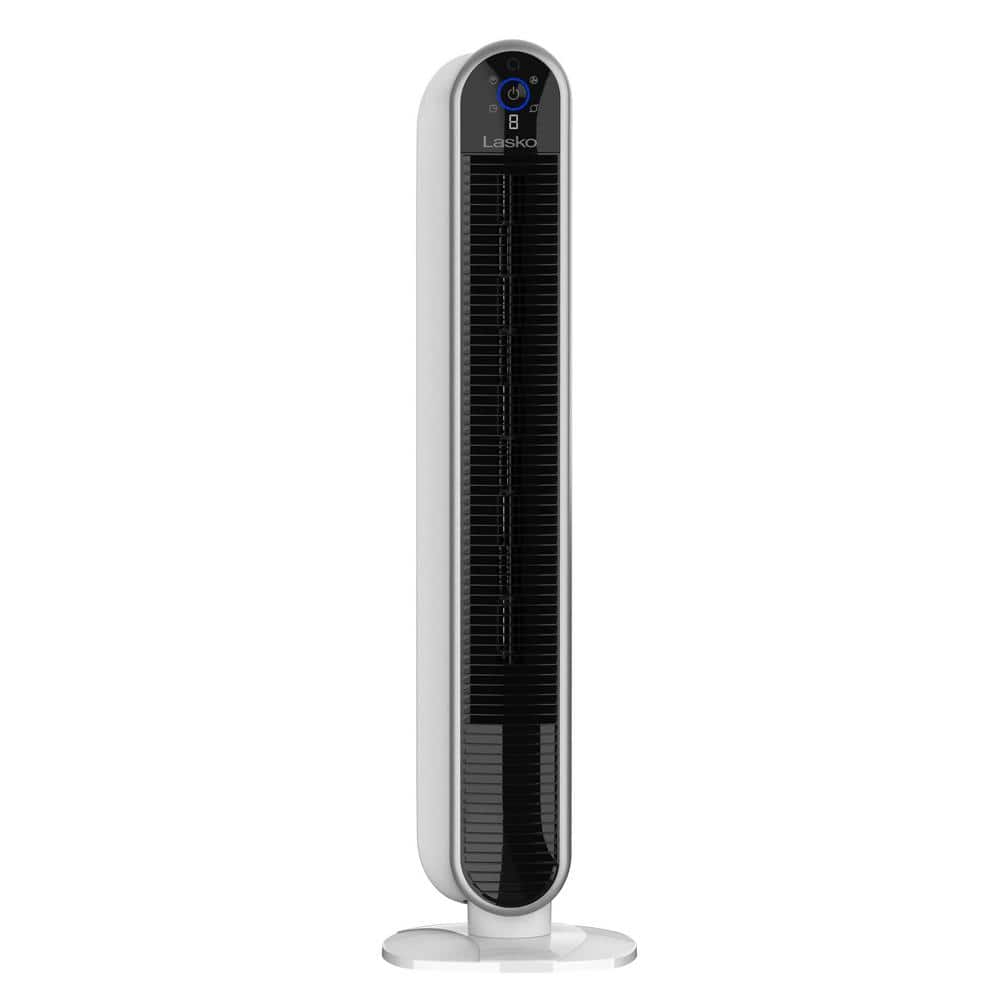 Lasko 40" White Smart Oscillating Tower Fan with Wi-Fi and Voice Control