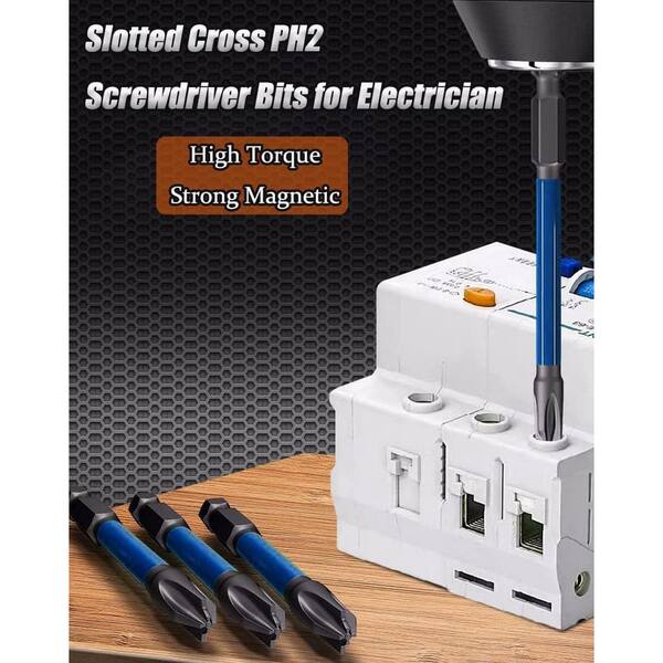 Yichuhaoxi Magnetic PH2 Slotted Phillips Cross Head Screwdriver