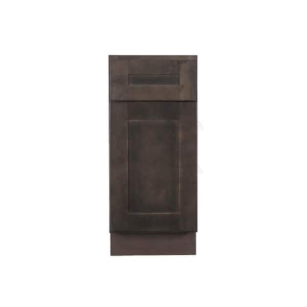 LIFEART CABINETRY Lancaster Shaker Assembled 21 in. x 34.5 in. x 24 in. Base Cabinet with 1 Door and 1 Drawer in Vintage Charcoal