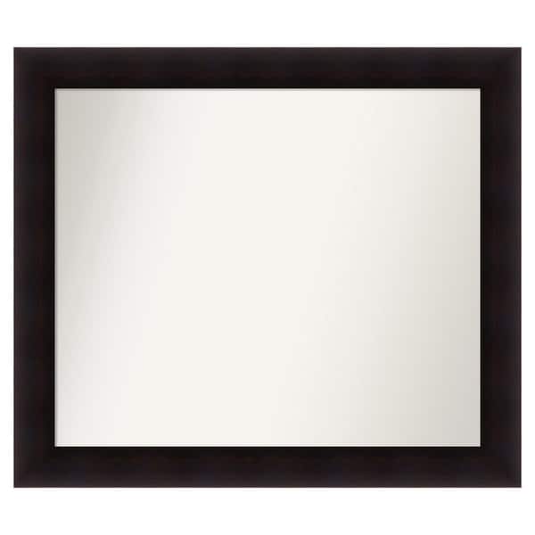 Amanti Art Portico Espresso 37.75 in. x 32.75 in. Custom Non-Beveled Wood Framed Batthroom Vanity Wall Mirror