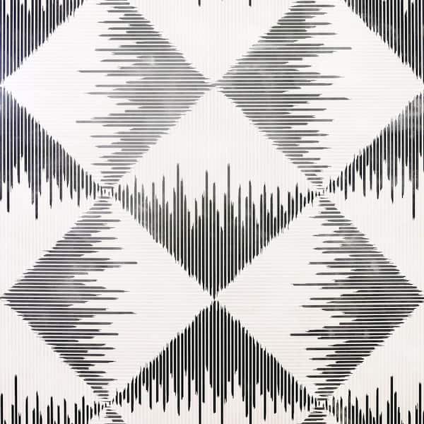ARTISTICK Aztec Geometric Mono Non-Woven Peel and Stick Wallpaper 300227 -  The Home Depot