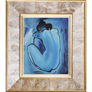 Blue Nude by Pablo Picasso Gold Pearl Framed People Oil Painting Art Print 14 in. x 16 in.