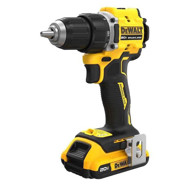 DEWALT - ATOMIC 20-Volt Lithium-Ion Cordless Compact 1/2 in. Drill/Driver Kit with 30 Driving Bit Set, 2Ah Battery and Charger