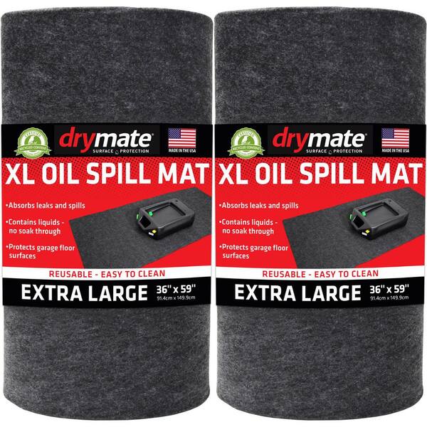 200" X 36" Oil Spill Mat For Garage - Absorbent Floor Protection With Waterproof Backing
