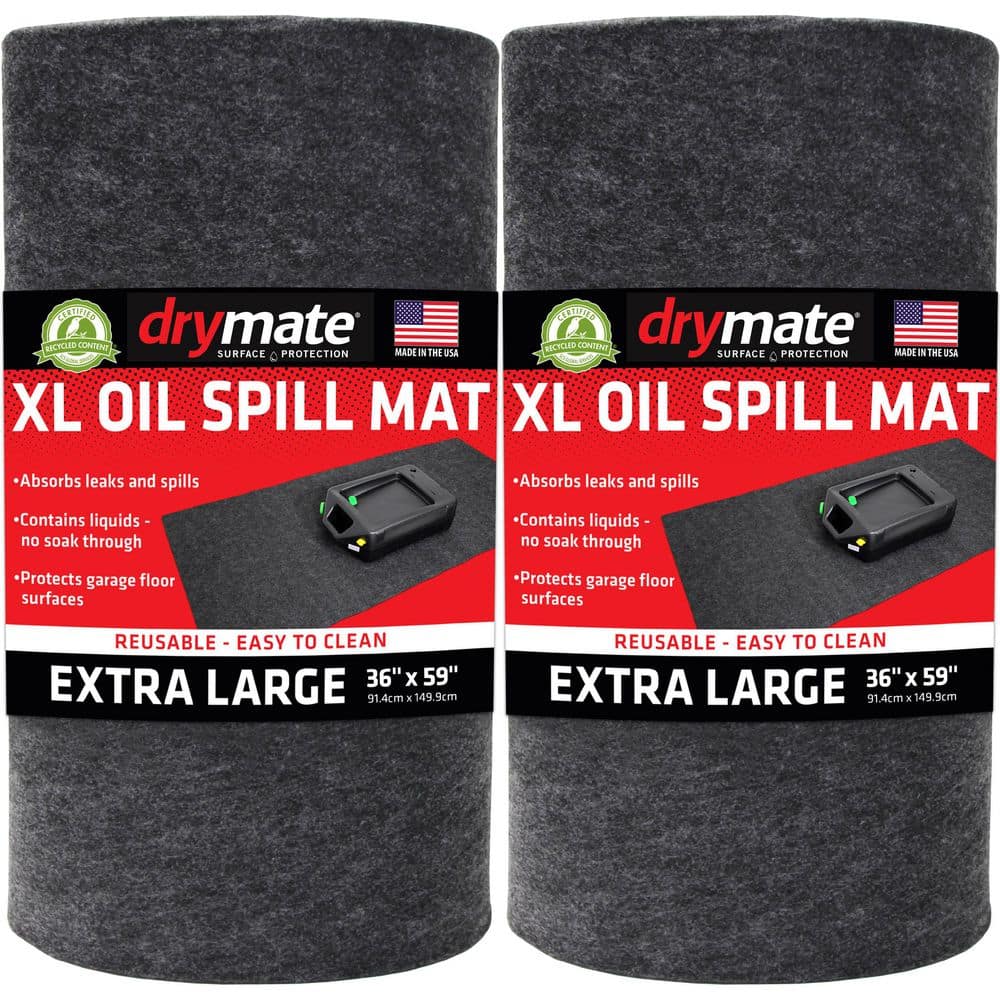 3 ft. W x 4 ft. 11 in. L Charcoal Gray Commercial/Residential Polyester Garage Flooring Oil Spill Mat (2-Pack) price history on PriceWatchPro