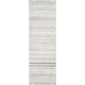 Nova Stripes Gray 3 ft. x 8 ft. Runner Rug