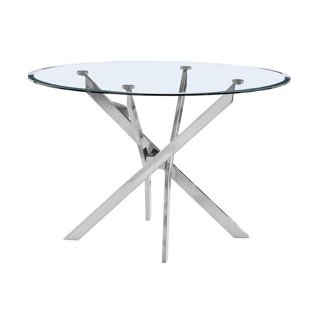 Best Quality Furniture Poly 45 in. Round Clear Glass Top with Iron ...