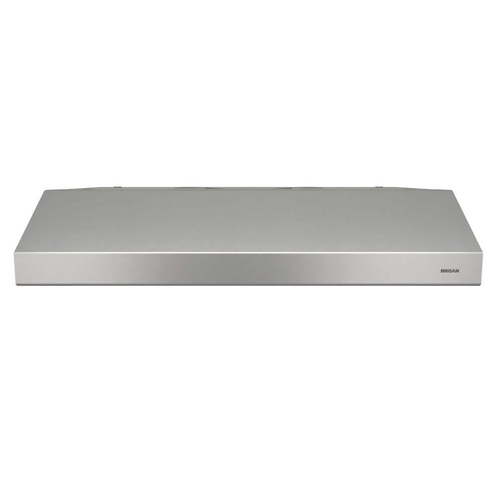 Broan-NuTone Glacier BCSD 30 in. 300 Max Blower CFM Convertible Under-Cabinet Range Hood with Easy Install System in Stainless Steel, Silver