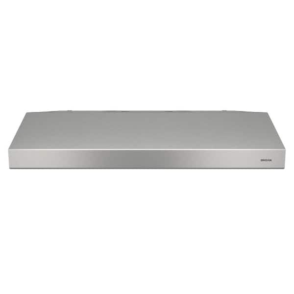 Broan-NuTone Glacier BCSD 30 in. 300 Max Blower CFM Convertible Under-Cabinet Range Hood with Easy Install System in Stainless Steel