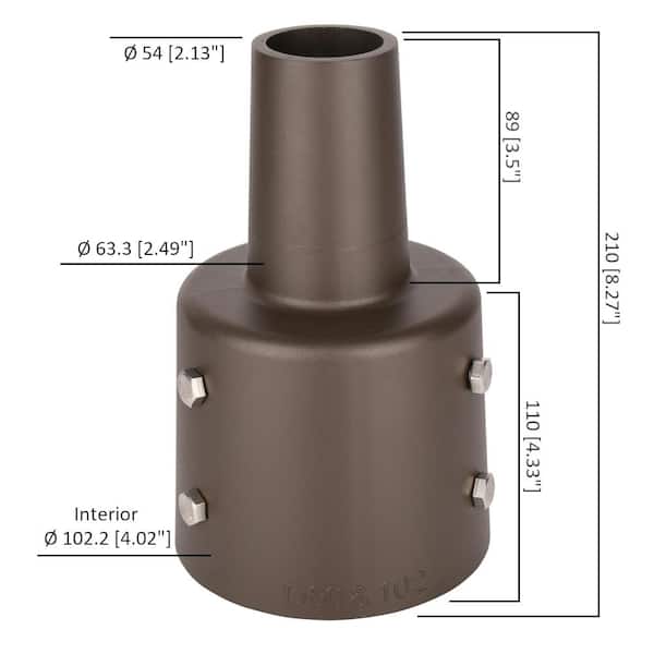4 in. Round Mounting Bracket for Outdoor Pole Lights