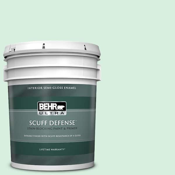 BEHR ULTRA 5 gal. #P410-1 Pondscape Extra Durable Semi-Gloss Enamel Interior Paint & Primer