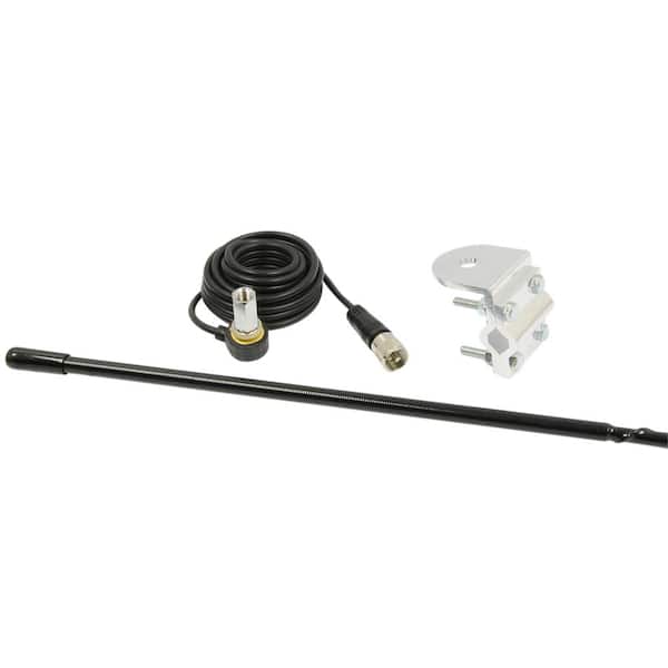 Unbranded Platinum Series Single Mirror Mount CB Antenna Kit 1000-Watt Black, 4 ft.