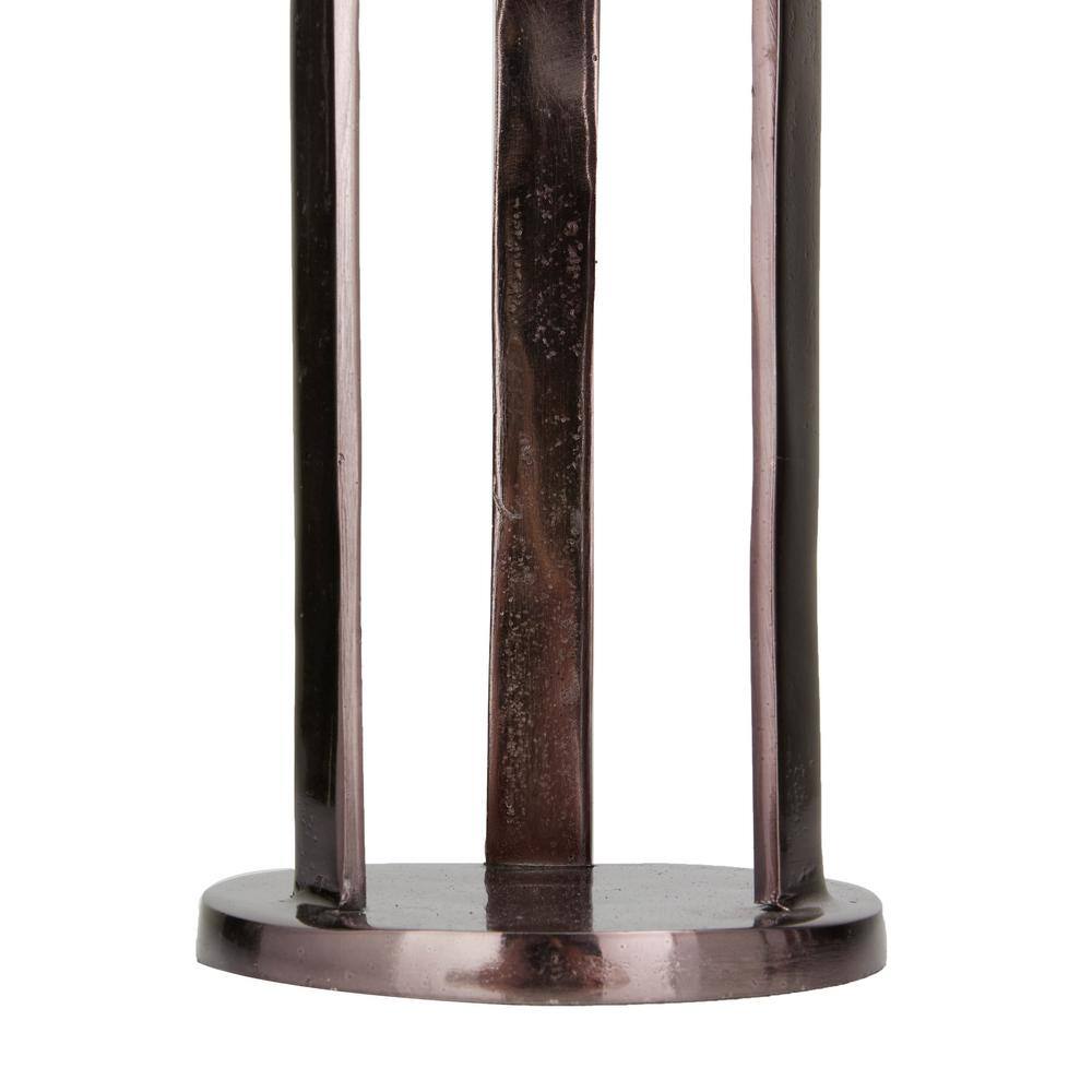 Modern Black Aluminum Geometric Tabletop Candle Holder Set