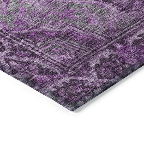 Chantille Machine Washable Indoor/Outdoor Abstract ACN1761 Eggplant 3 ft. x 5 ft. Area Rug
