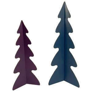 15 '' Blue Triangular Christmas Tree with a Curved Design Table Top Decor